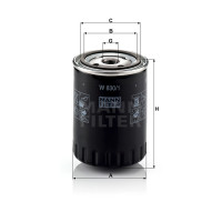 Фильтр масляный MANN-FILTER W 830/1